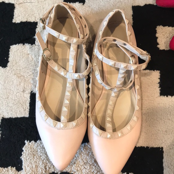 Nude rock studded flats - Picture 1 of 1